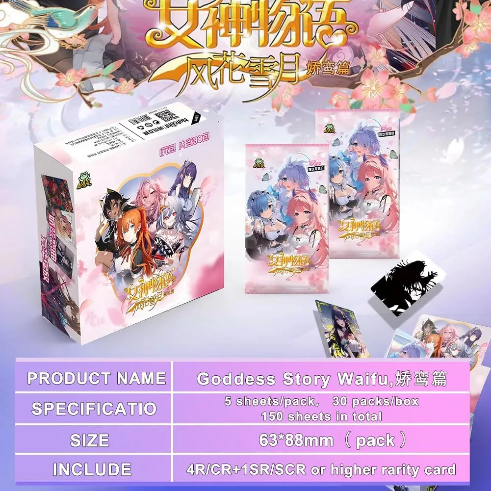 Goddess Story Booster Box Goddess Story Waifu Series TCG Anime Girl Collection Trading Cards (NS1-10)