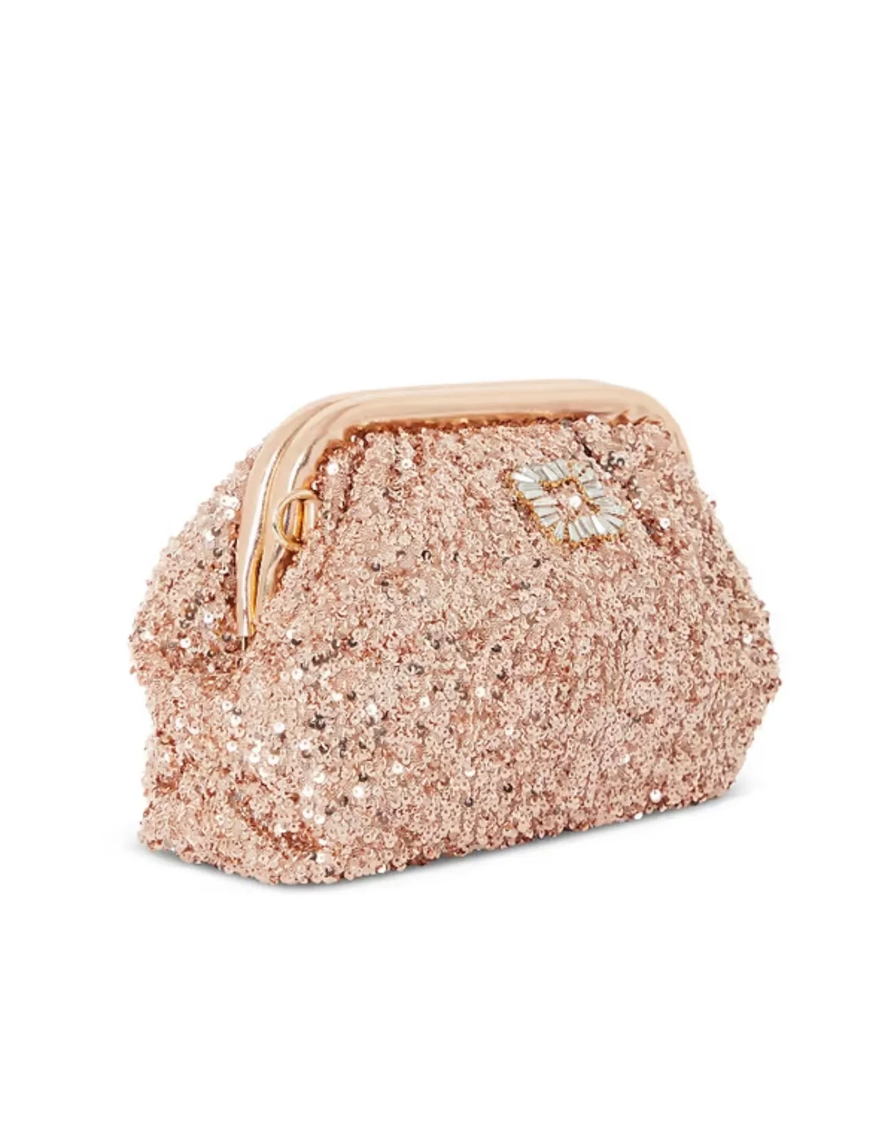 Gold Sequin Clutch Bag