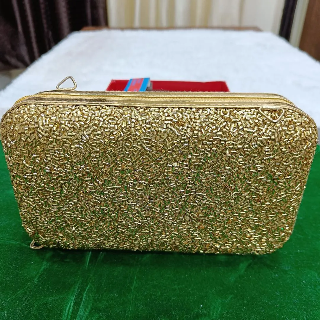 Golden Glimmer - Party Wear Clutches