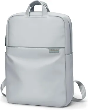 GOLF SUPAGS Travel Laptop Backpack for Women Anti Theft Slim Durable College Bookbag Business Computer Bag Fit 13.3Inch Notebook (Pale Grey, 13.3Inch)