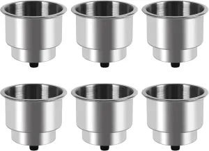 Goture Stainless Steel Cup Drink Holder with Drain Marine Boat Rv Camper Rod