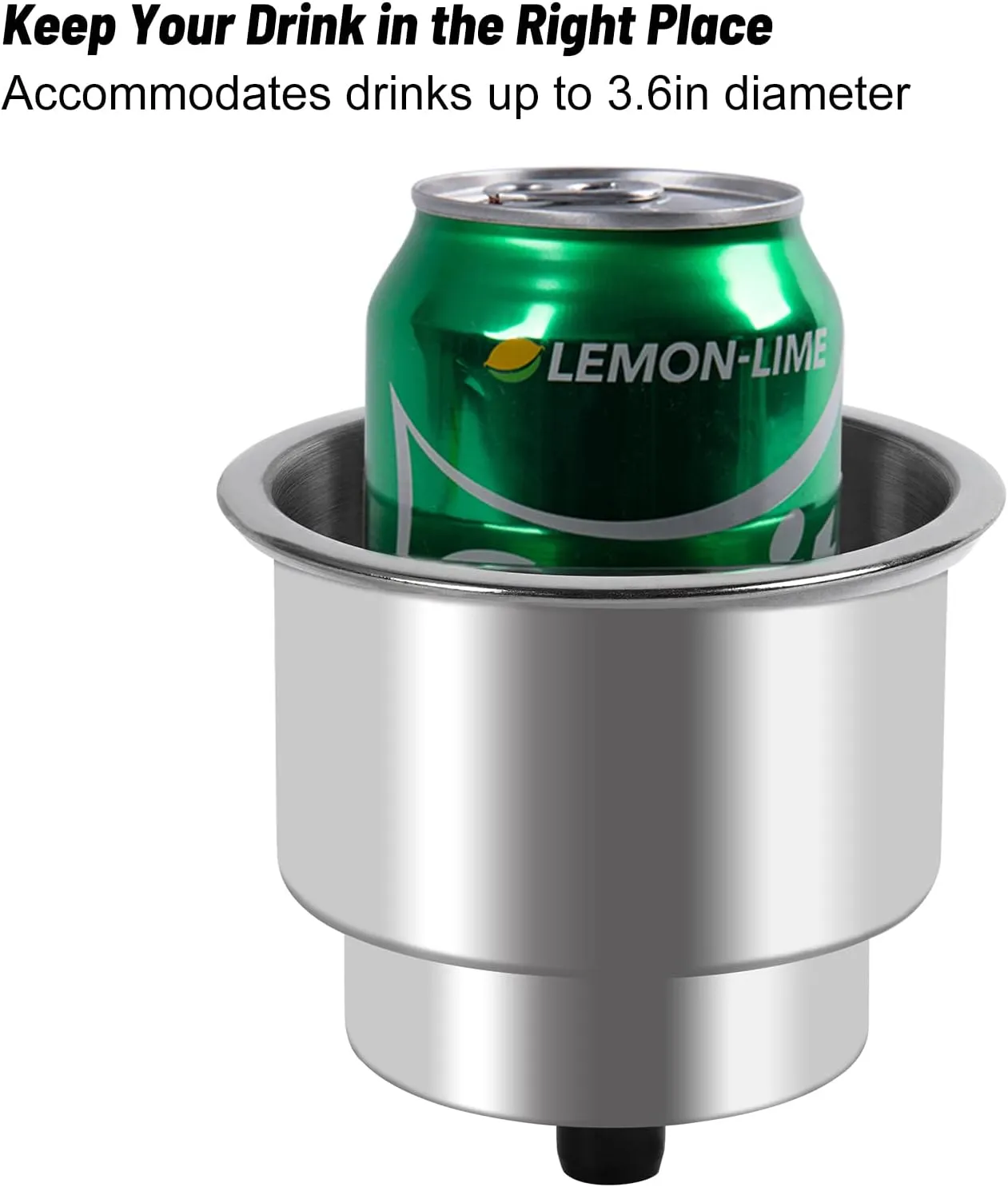 Goture Stainless Steel Cup Drink Holder with Drain Marine Boat Rv Camper Rod