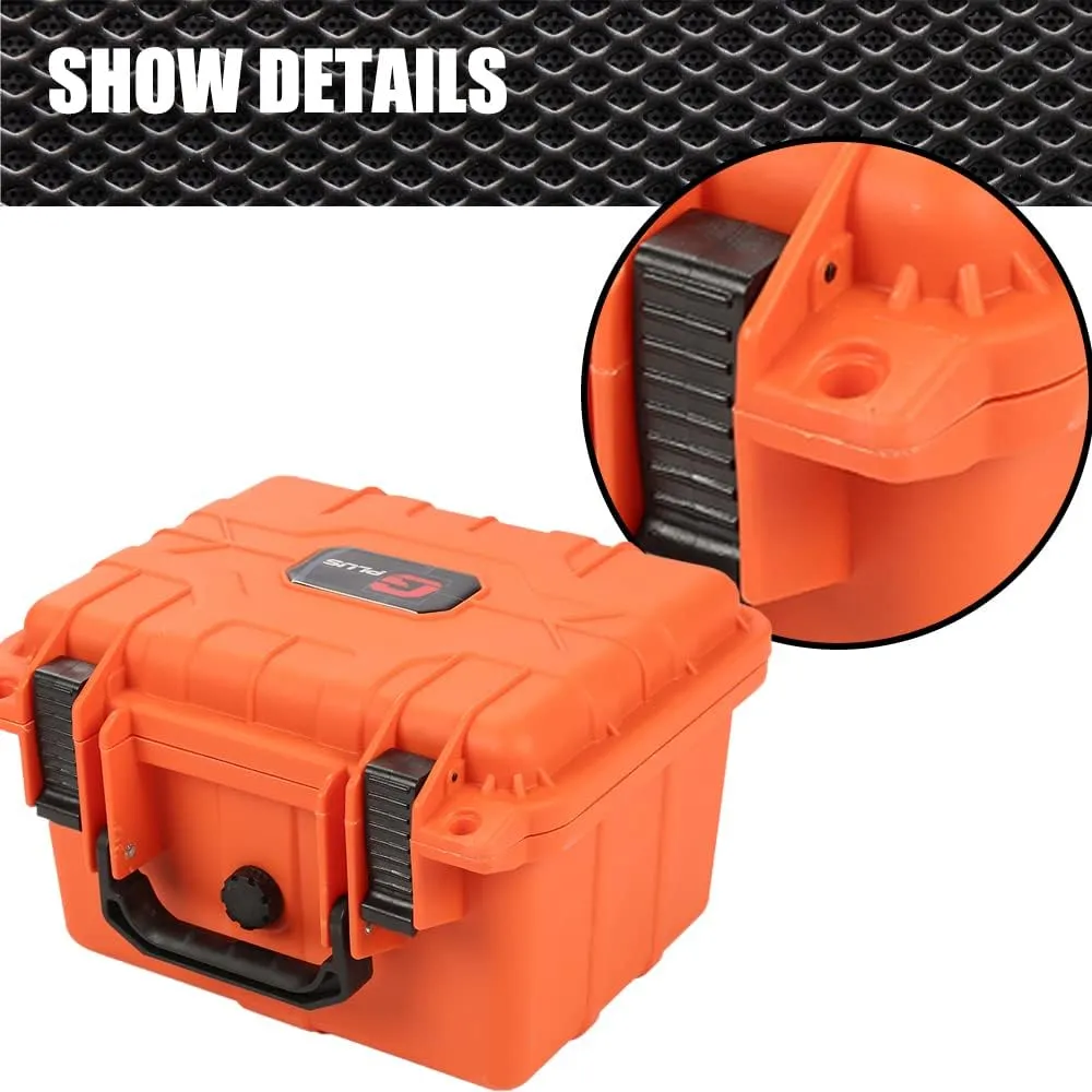 Graded Card Storage Box Compatible with PSA BGS SGC One Touch Deep Travel Size Weatherproof Case Waterproof Slab with Impact Absorbing Dual Foam Slots(Orange)