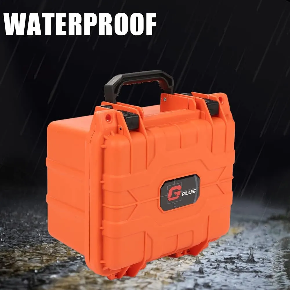 Graded Card Storage Box Compatible with PSA BGS SGC One Touch Deep Travel Size Weatherproof Case Waterproof Slab with Impact Absorbing Dual Foam Slots(Orange)
