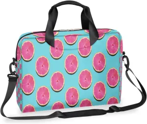Grapefruit Pink Flesh Laptop Bag 16 Inch with Shoulder Straps & Handle Water-Resistant Durable Messenger Bag for Men Women Business Office Travel Gifts