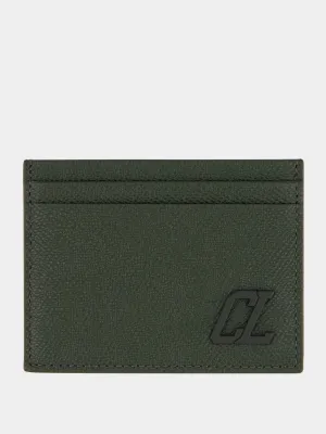 Groovy Calf Leather Green Card Holder