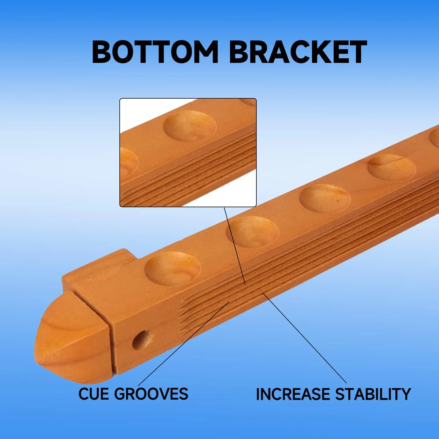 GSE Games & Sports Expert 2-Piece 6/8/12 Billiard Pool Cue Rack Wall Mounted Holders, Billiard Cue Sticks Wall Rack Set