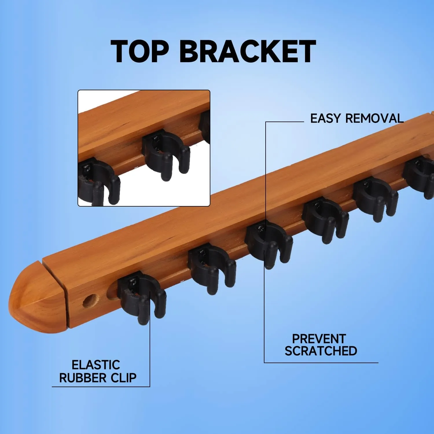 GSE Games & Sports Expert 2-Piece 6/8/12 Billiard Pool Cue Rack Wall Mounted Holders, Billiard Cue Sticks Wall Rack Set