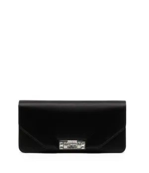 Gucci Black satin 58 crystal embellished clutch bag
