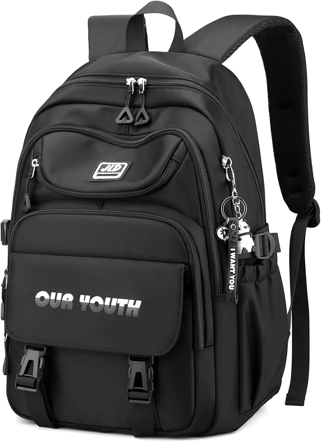 H HIKKER-LINK Laptop Backpack Stylish Casual Backpack Shoulder Bag Daypack Rucksack Pink