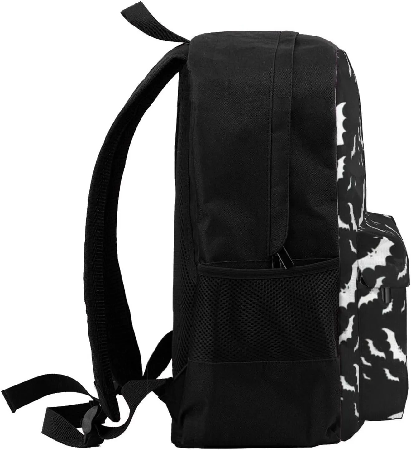 Halloween Flying Bats Print Storage Bag, Shoulder Bag, Leisure Bag, Large Capacity Leisure Travel Shoulder Bag
