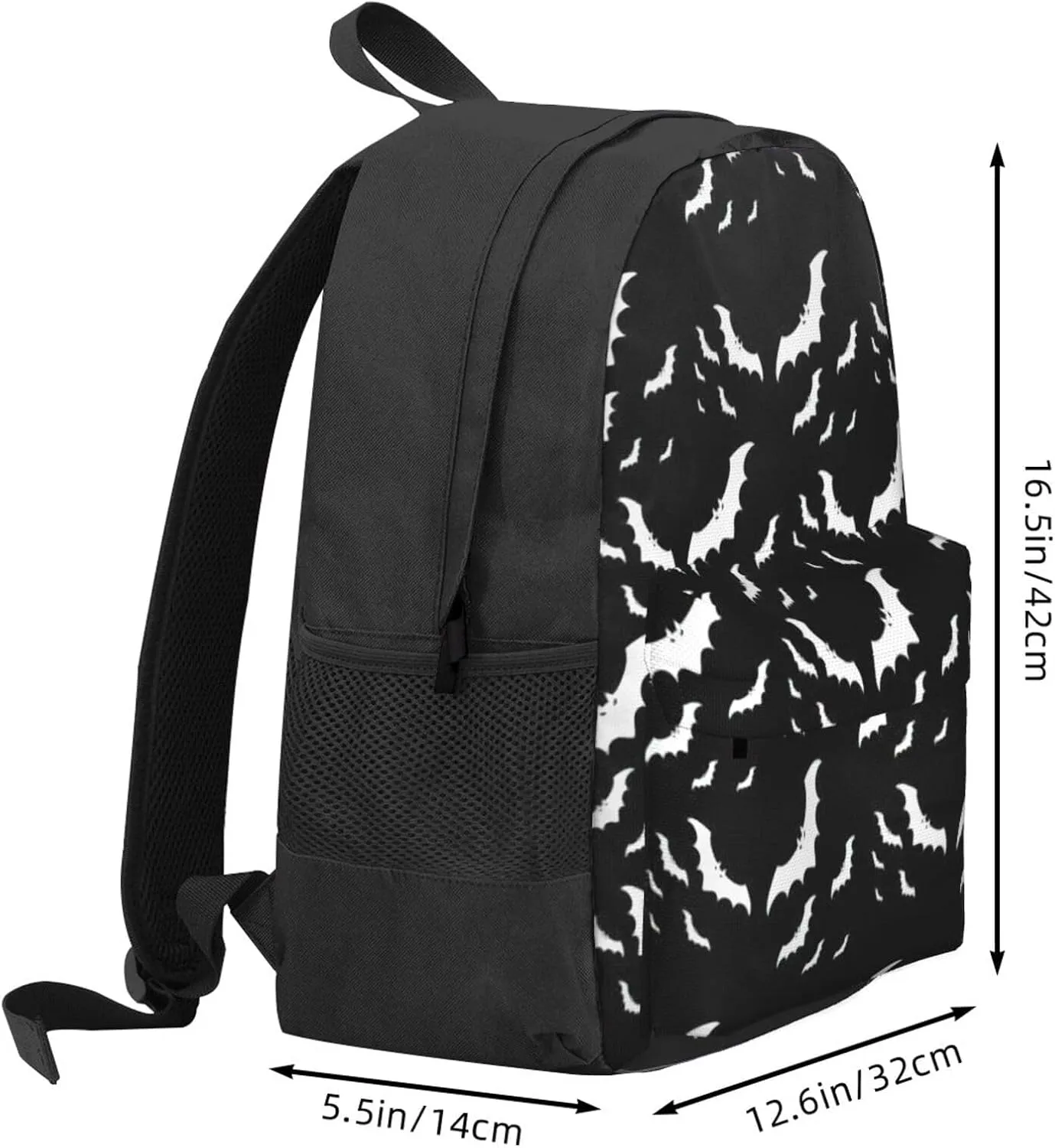 Halloween Flying Bats Print Storage Bag, Shoulder Bag, Leisure Bag, Large Capacity Leisure Travel Shoulder Bag