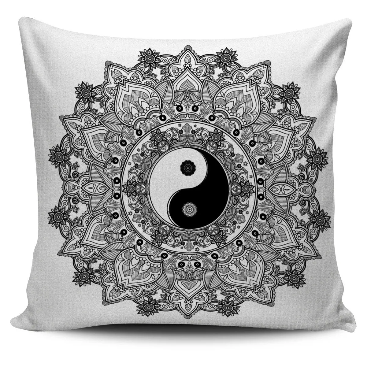 HAMSA HAND BLACK PILLOW COVERS