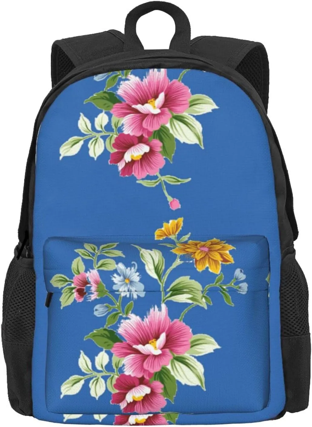 Hand Painted Flower Print Storage Bag, Shoulder Bag, Leisure Bag, Large Capacity Leisure Travel Shoulder Bag