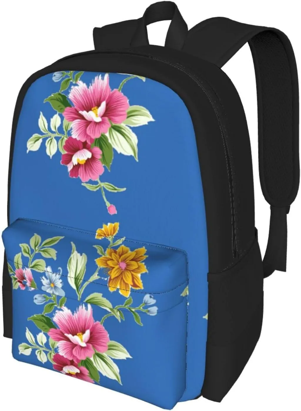 Hand Painted Flower Print Storage Bag, Shoulder Bag, Leisure Bag, Large Capacity Leisure Travel Shoulder Bag