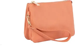 Handbag Republic Fashion Triple Compartment Crossbody Wristlet Bag by Calin Collection