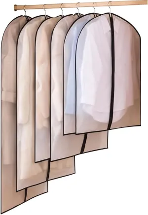 Hanging Style Clothing Bag, Lightweight Dust-Proof Clothing Cover Bag, Dust-Proof Clothing Cover, Dress Bag with Full Zipper, Used for Closet Storage and Travel 23.62x47.24 (White)