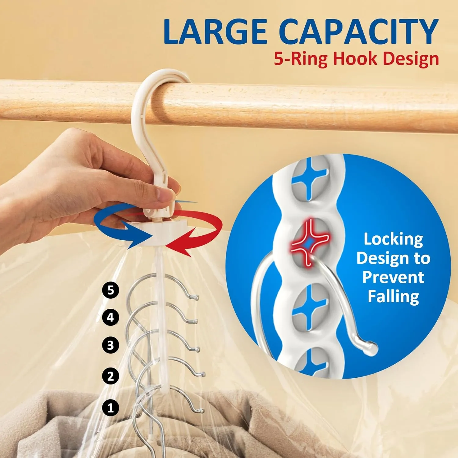 Hanging Vacuum Storage Bags, 6 Pack Large Hanging Space Saver Bags, Vacuum Sealed for Clothes Suits Dress Jackets for Moving Supplies(3 Long, 3 Short)