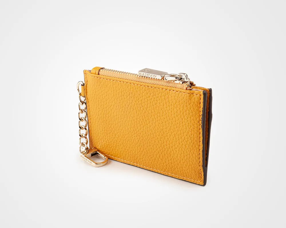 Hannah Zip Card Case with Chain Clip