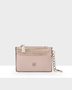 Hannah Zip Card Case With Chain Clip