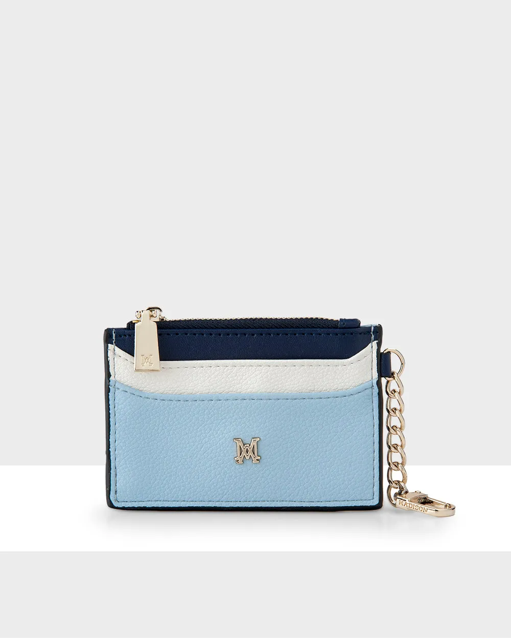 Hannah Zip Card Case with Chain Clip