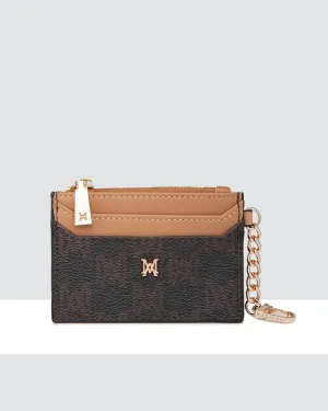 Hannah Zip Card Case with Chain Clip