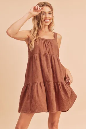 Hazel Blues® |  Aemi Co Tiered Mini Cami Dress with Pockets