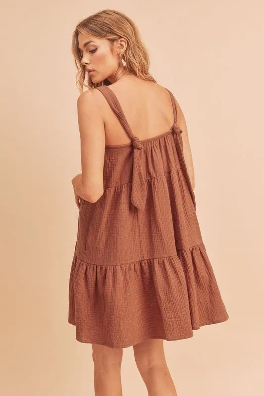 Hazel Blues® |  Aemi Co Tiered Mini Cami Dress with Pockets