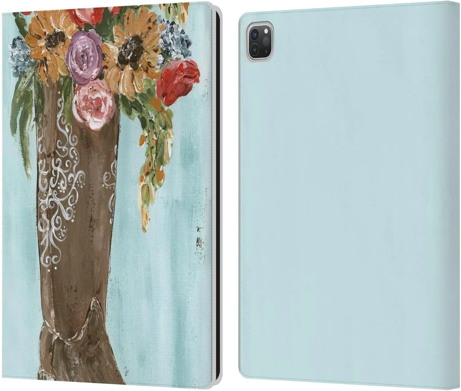Head Case Designs Officially Licensed Haley Bush Boot Floral Painting Leather Book Wallet Case Cover Compatible with Apple iPad Pro 13 M4 2024