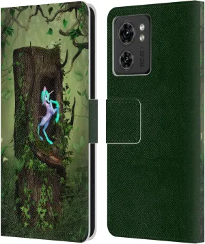 Head Case Designs Officially Licensed Simone Gatterwe Secret Wood Lands and Places Leather Book Wallet Case Cover Compatible with Motorola Moto Edge 40