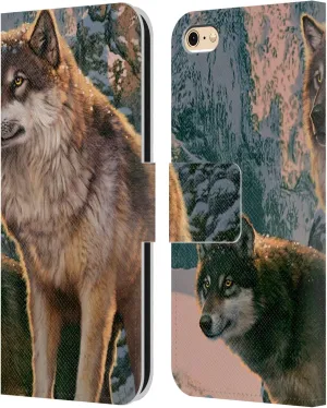Head Case Designs Officially Licensed Vincent HIE Wolf Couple Canidae Leather Book Wallet Case Cover Compatible with Apple iPhone 6 / iPhone 6s