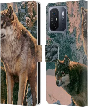 Head Case Designs Officially Licensed Vincent HIE Wolf Couple Canidae Leather Book Wallet Case Cover Compatible with Xiaomi Redmi 12C