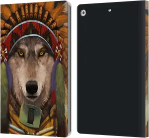 Head Case Designs Officially Licensed Vincent HIE Wolf Spirit Chief Canidae Leather Book Wallet Case Cover Compatible with Apple iPad 10.2 2019/2020/2021