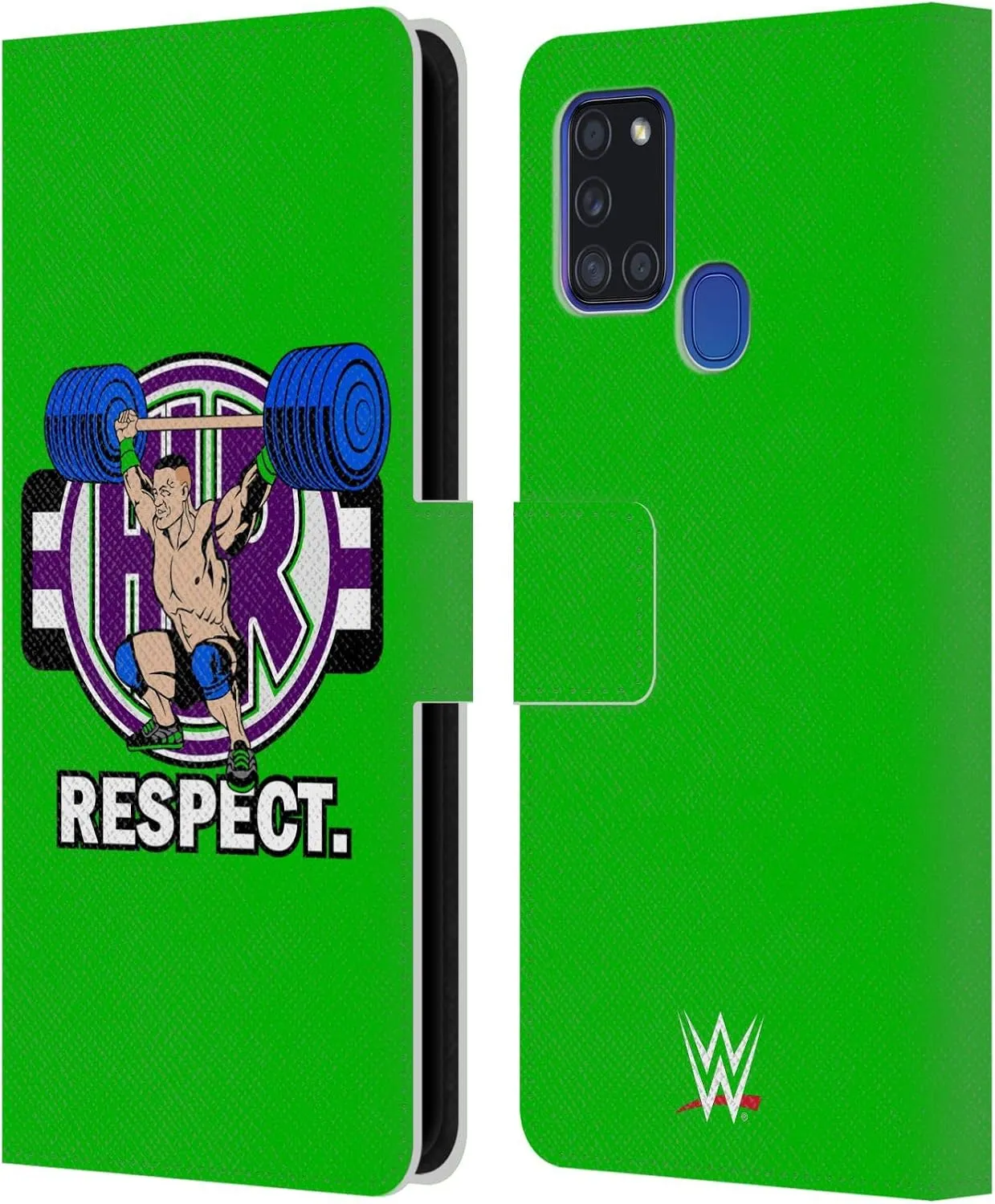 Head Case Designs Officially Licensed WWE John Cenation Respect 2017/18 Superstars 4 Leather Book Wallet Case Cover Compatible with Samsung Galaxy A21s (2020)
