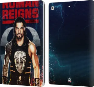 Head Case Designs Officially Licensed WWE LED Image 2017 Roman Reigns Leather Book Wallet Case Cover Compatible with Apple iPad 10.2 2019/2020/2021