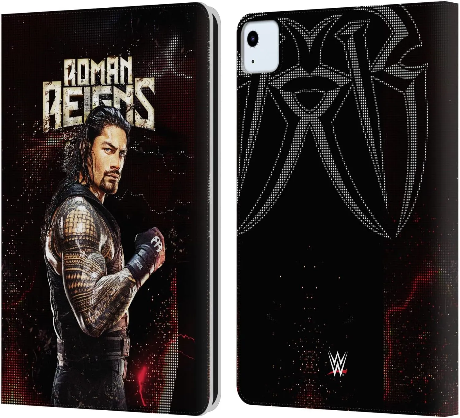 Head Case Designs Officially Licensed WWE Roman Reigns Superstars Leather Book Wallet Case Cover Compatible with Apple iPad Air 2020/2022