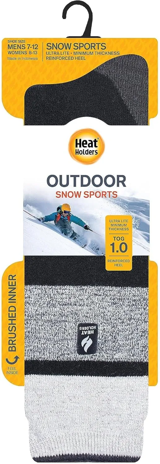 Heat Holders® Men's Franz Steeze ULTRA LITE™ Snowsports Long Socks | Thermal Yarn | Lightweight Winter Socks Tight Fit Shoes