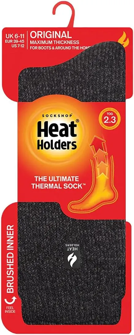 HEAT HOLDERS - Mens Thick 2.3 TOG Winter Warm Original Twist Thermal Crew Socks