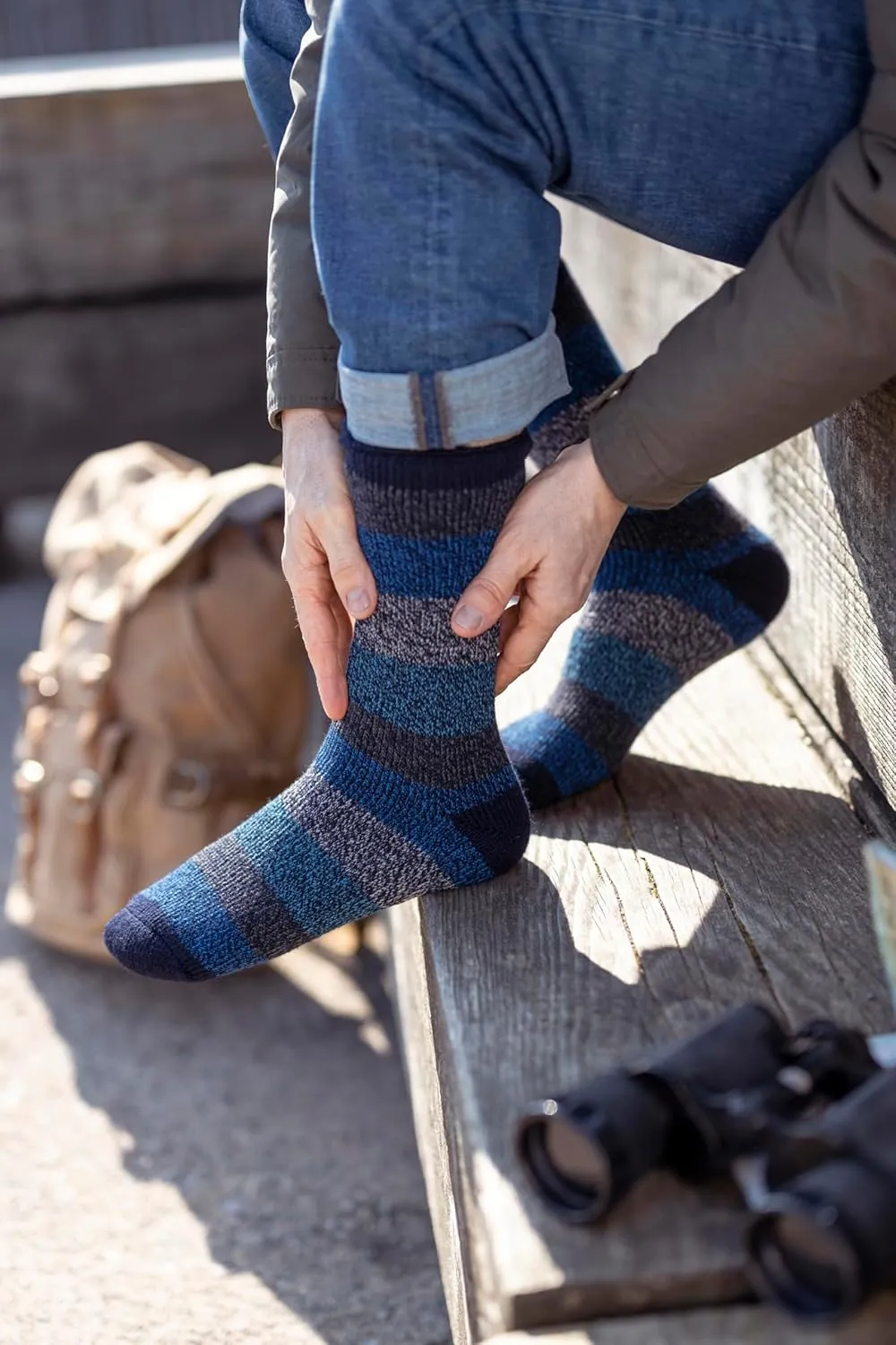 HEAT HOLDERS - Mens Thick Original Thermal Socks | Fuzzy Fleece Boot Socks