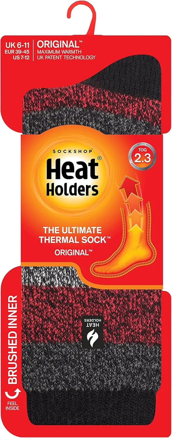 HEAT HOLDERS - Mens Thick Original Thermal Socks | Fuzzy Fleece Boot Socks