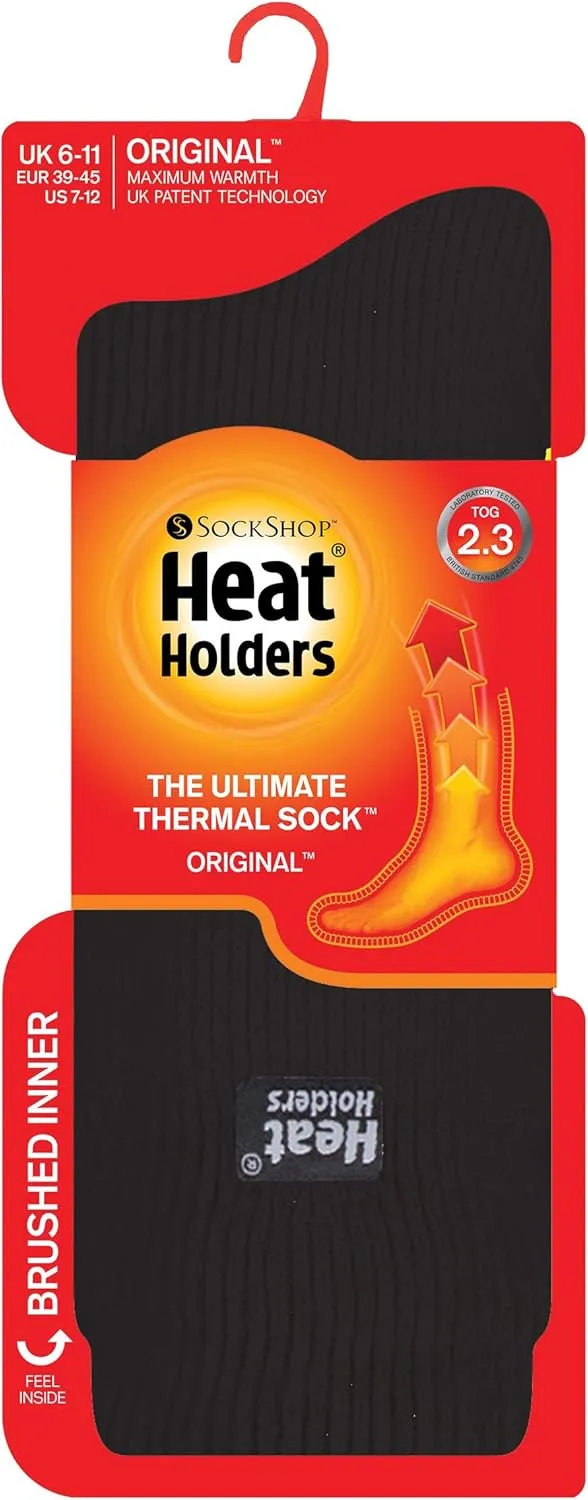 HEAT HOLDERS - Mens Winter Warm Thick Bigfoot Thermal Crew Socks Size 13-15 US