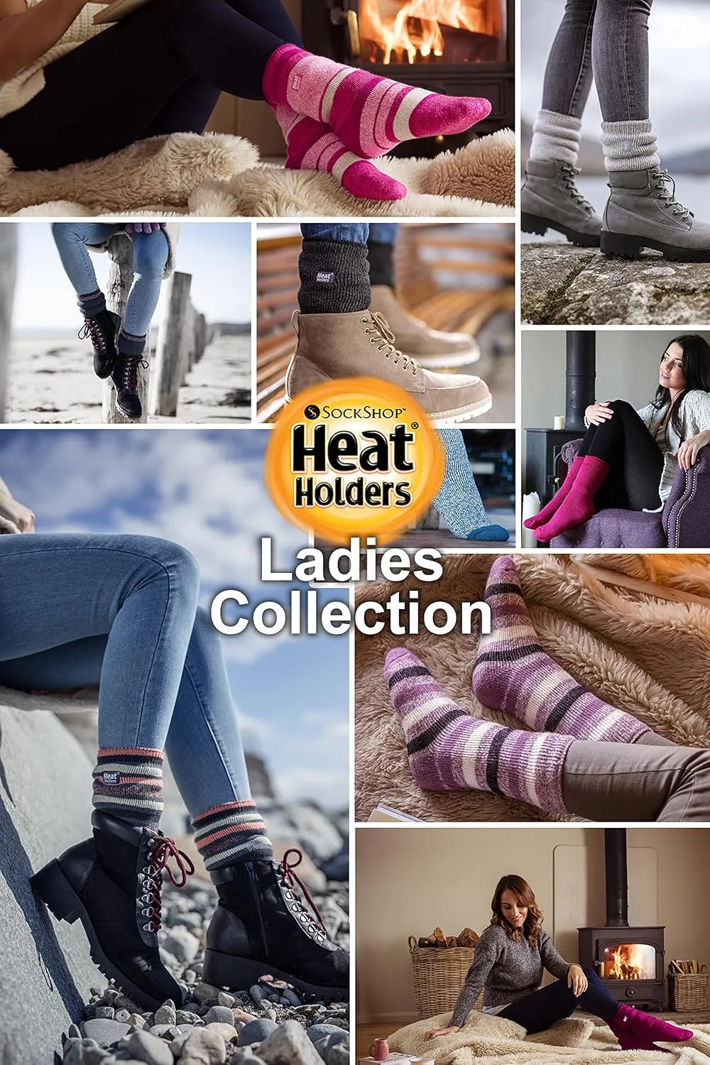 HEAT HOLDERS Thermal Socks, Women's Original, US Shoe