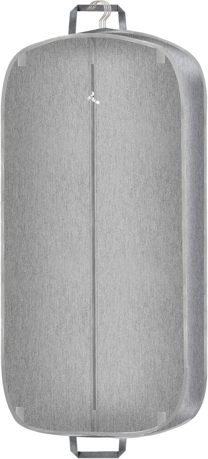 Heavy Duty Waterproof Garment Bag for Travel, Tear Resistance Suit Bag for Men Travel for Suits, Tuxedos, Coats, Uniform. Grey, 42 inch…