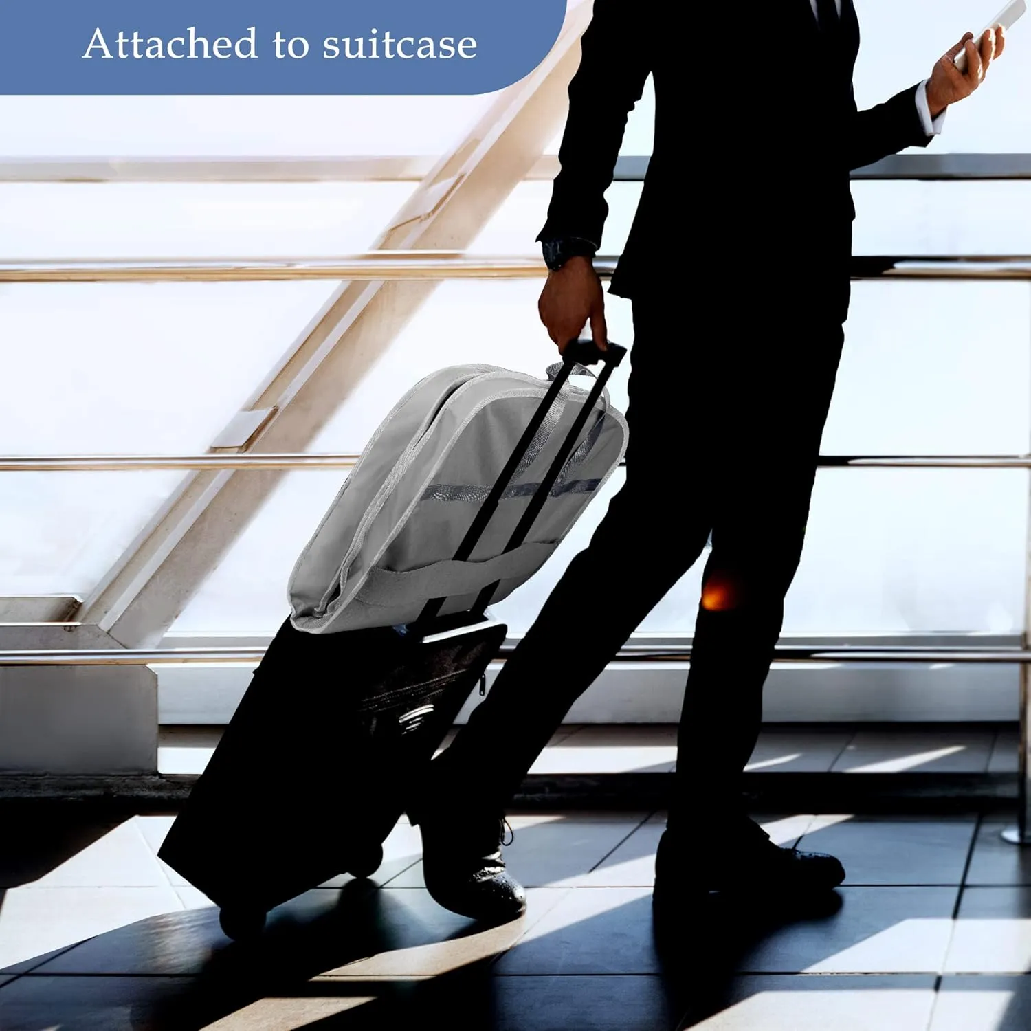 Heavy Duty Waterproof Garment Bag for Travel, Tear Resistance Suit Bag for Men Travel for Suits, Tuxedos, Coats, Uniform. Grey, 42 inch…