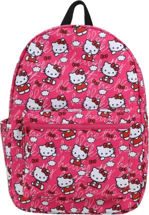 Hello Kitty Toss AOP Pink Ground Travel Backpack