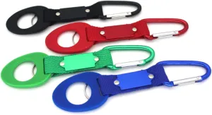 HEMOTON 4Pcs Silicone Water Bottle Holder Clip Key Ring Buckle for Outdoor Activities Convenient Drink Holder for Hiking Camping Travel Lightweight Scratch Resistant Design