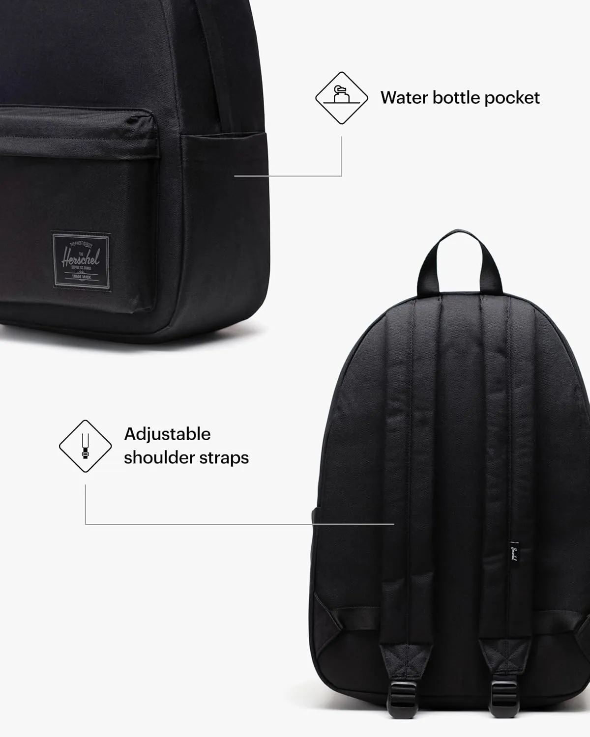Herschel Supply Co. Herschel Classic XL Backpack, Black Tonal, One Size