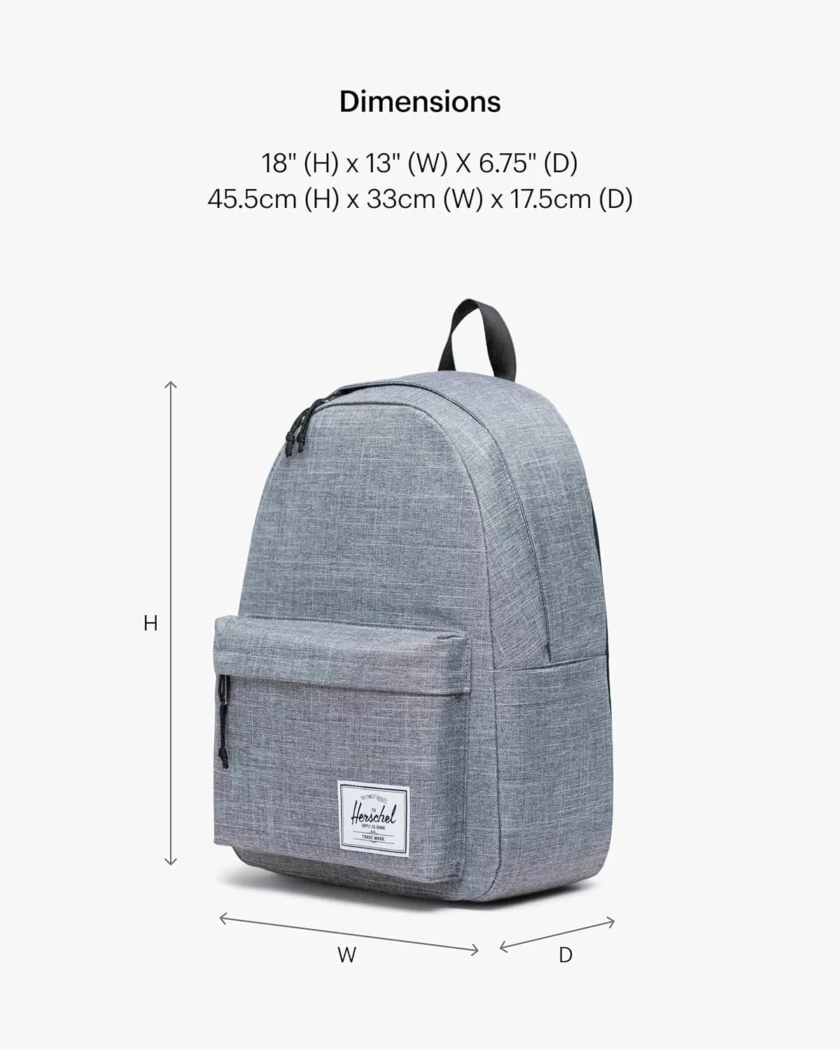 Herschel Supply Co. Herschel Classic XL Backpack, Raven Crosshatch, One Size