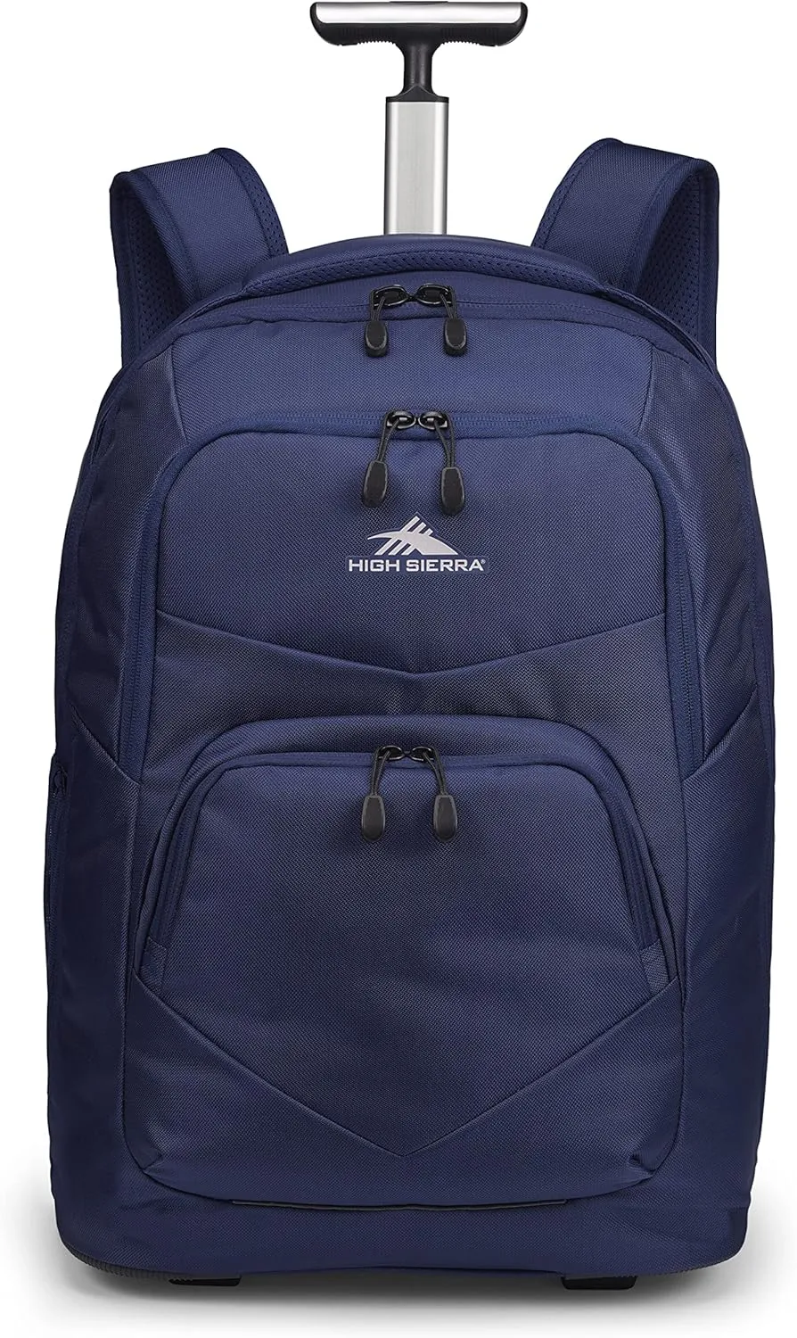 High Sierra Freewheel Pro Wheeled Backpack In True Navy