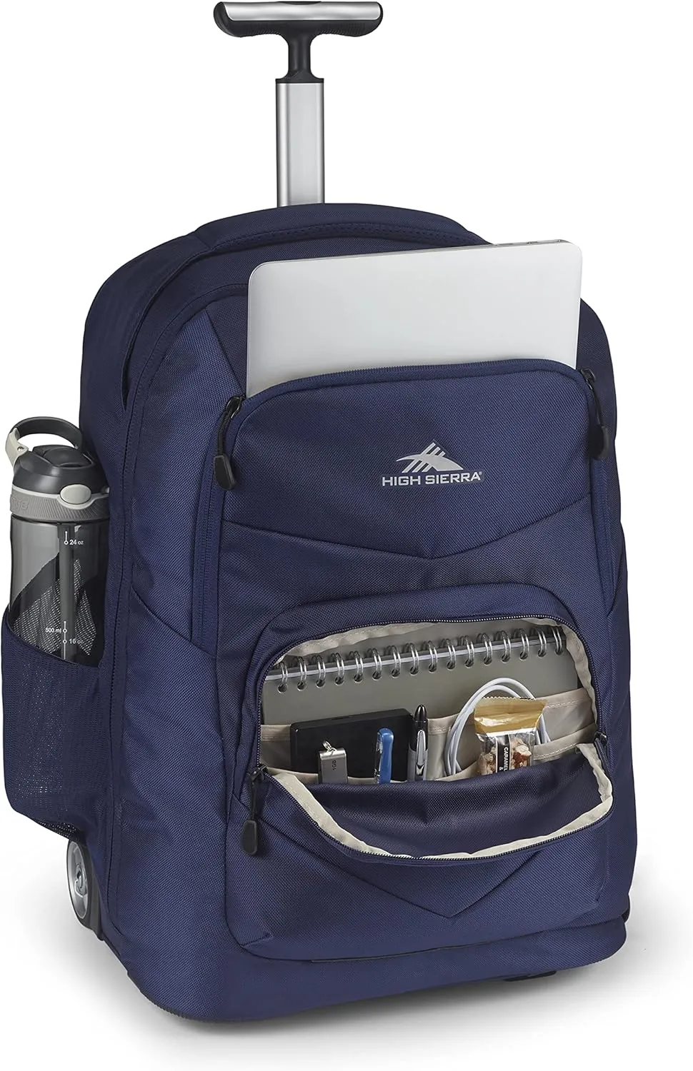 High Sierra Freewheel Pro Wheeled Backpack In True Navy